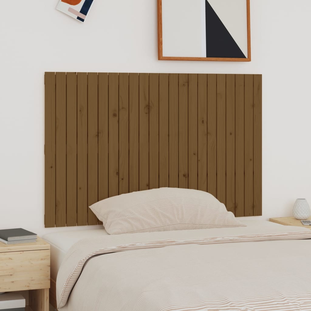 Berkfield Wall Headboard Honey Brown 140x3x90 cm Solid Wood Pine