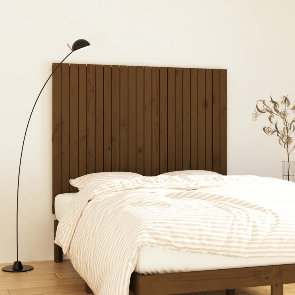 Berkfield Wall Headboard Honey Brown 140x3x110 cm Solid Wood Pine