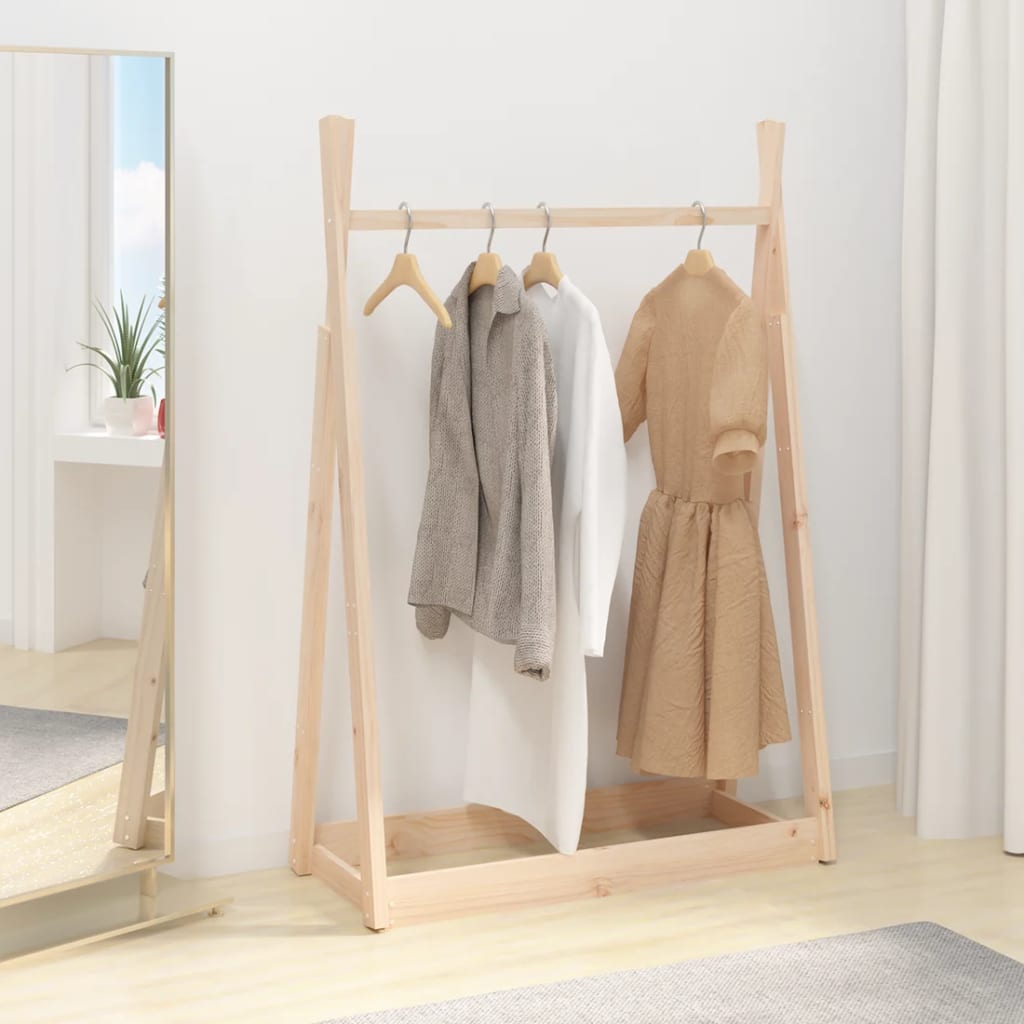Berkfield Clothes Rack 100x45x150 cm Solid Wood Pine