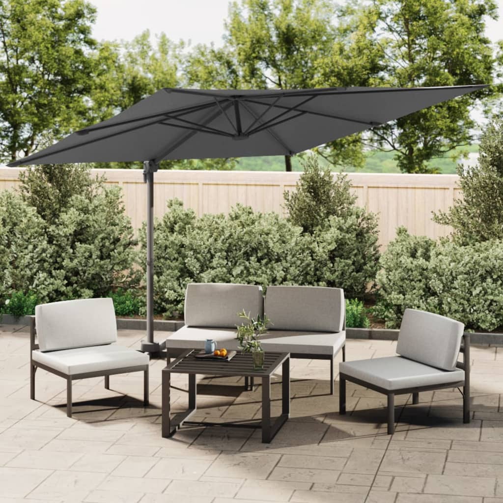 Berkfield Cantilever Umbrella with Aluminium Pole Anthracite 300x300 cm