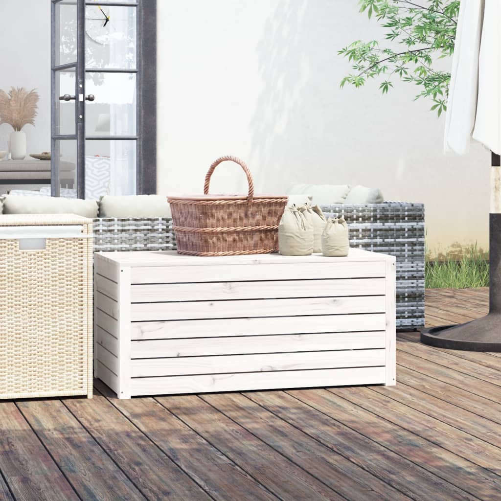 Berkfield Garden Box White 101x50.5x46.5 cm Solid Wood Pine