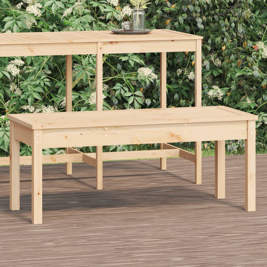 Berkfield Garden Bench 109x44x45 cm Solid Wood Pine