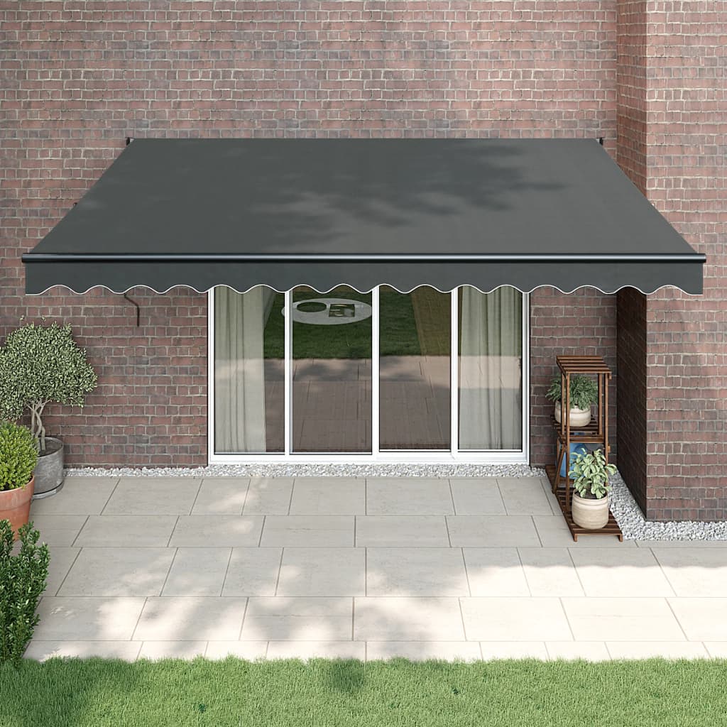 Berkfield Retractable Awning Anthracite 4x3 m Fabric and Aluminium