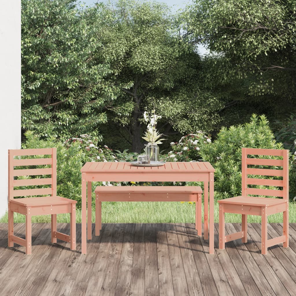 Berkfield 4 Piece Garden Dining Set Solid Wood Douglas