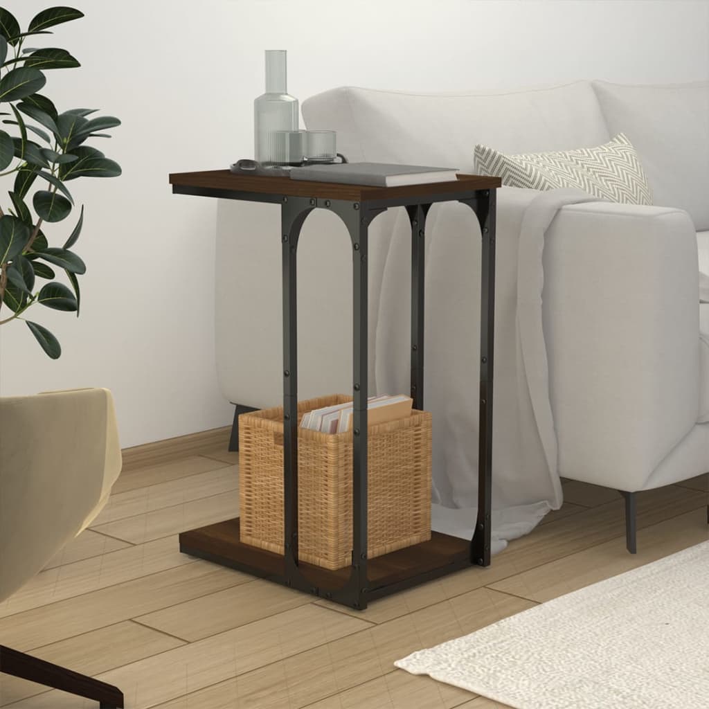 Berkfield Side Table Brown Oak 40x30x60 cm Engineered Wood