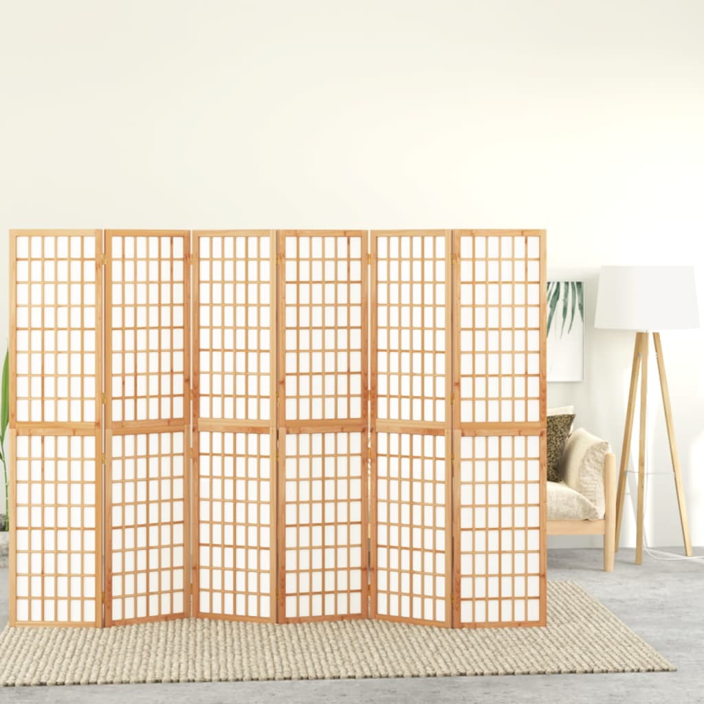 Berkfield Folding 6-Panel Room Divider Japanese Style 240x170 cm