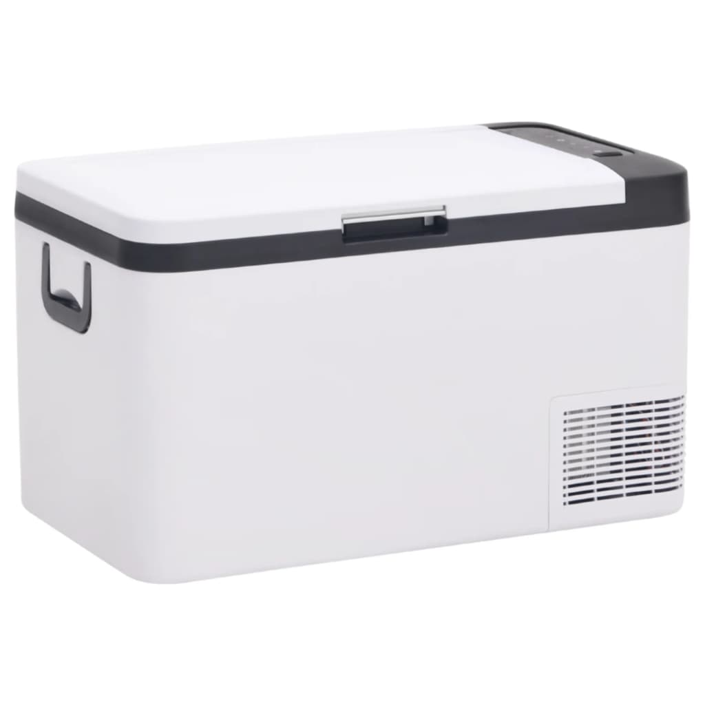 Berkfield Cool Box with Handle Black and White 18 L PP & PE