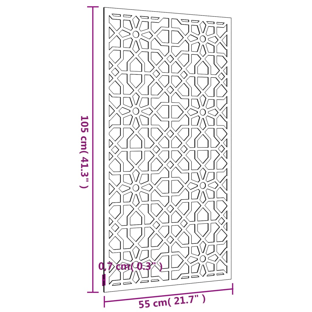 Berkfield Garden Wall Decoration 105x55 cm Corten Steel Moorish Design
