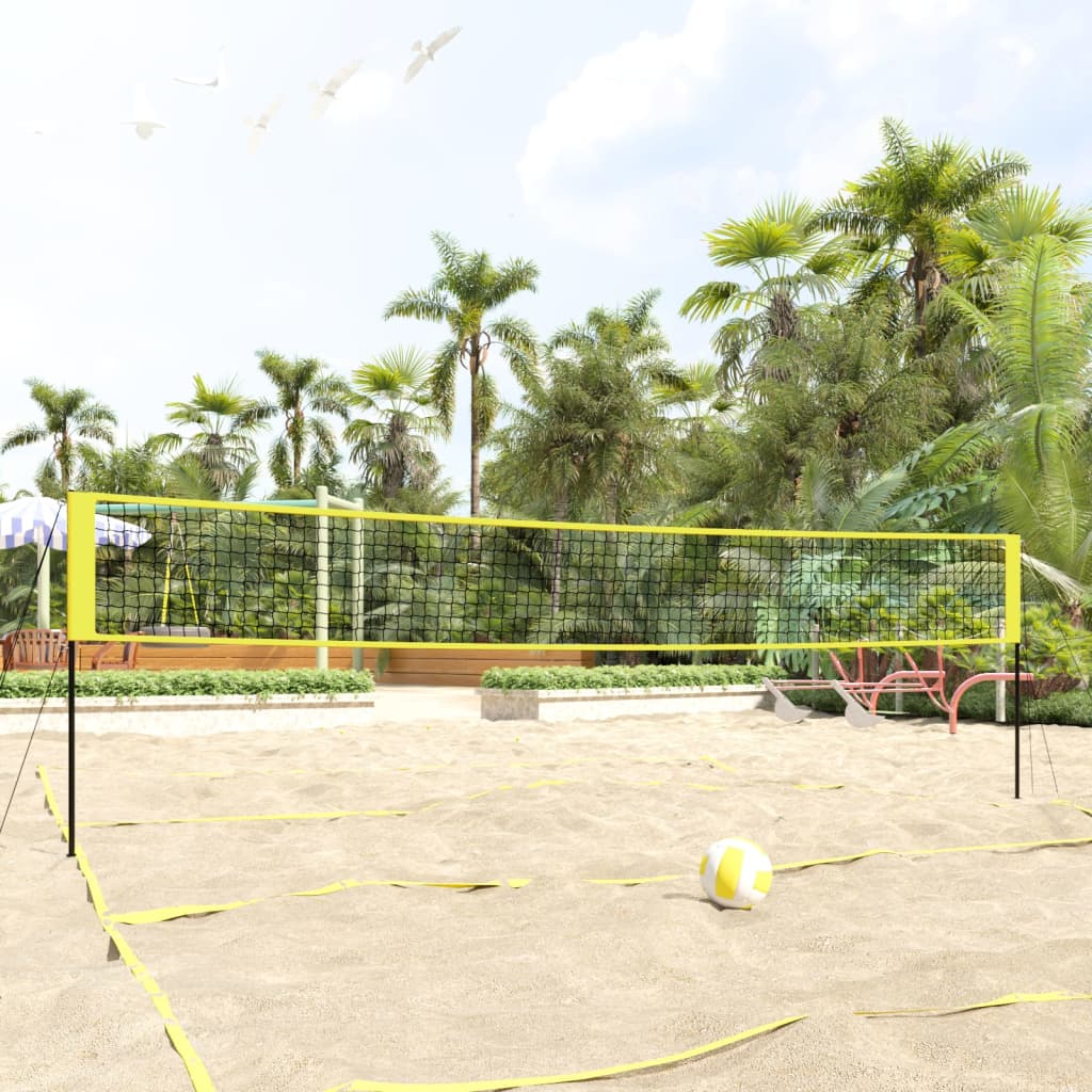 Berkfield Volleyball Net Yellow and Black 823x244 cm PE Fabric