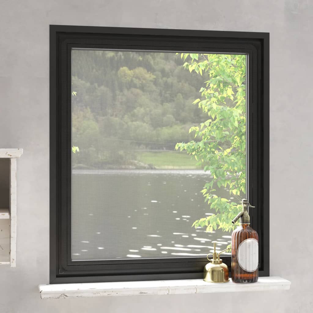 Berkfield Magnetic Insect Screen for Windows Anthracite 120x140 cm