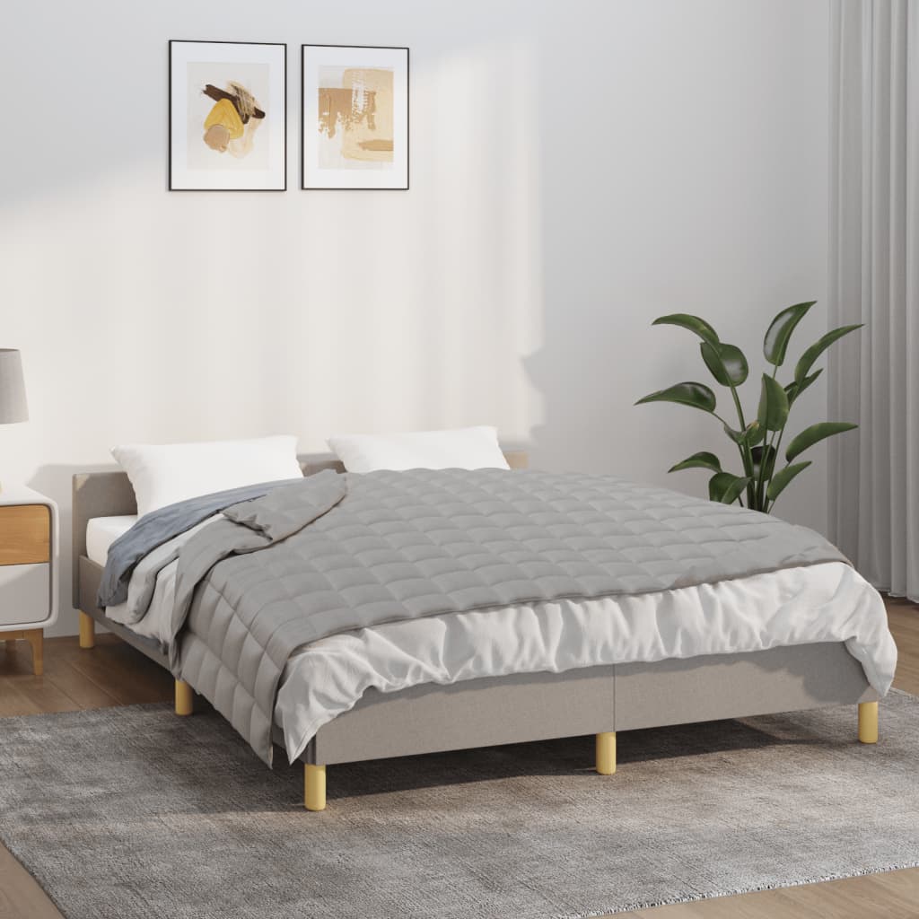 Berkfield Weighted Blanket Grey 140x200 cm Single 10 kg Fabric