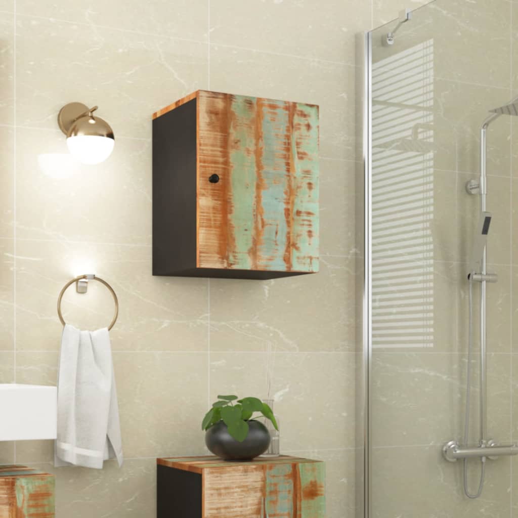 Berkfield Bathroom Wall Cabinet 38x33x48 cm Solid Wood Reclaimed