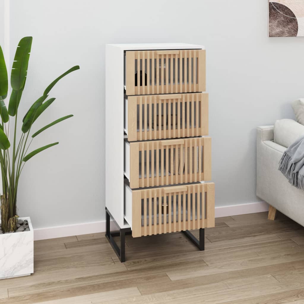 Berkfield Highboard White 40x30x95 cm Engineered Wood