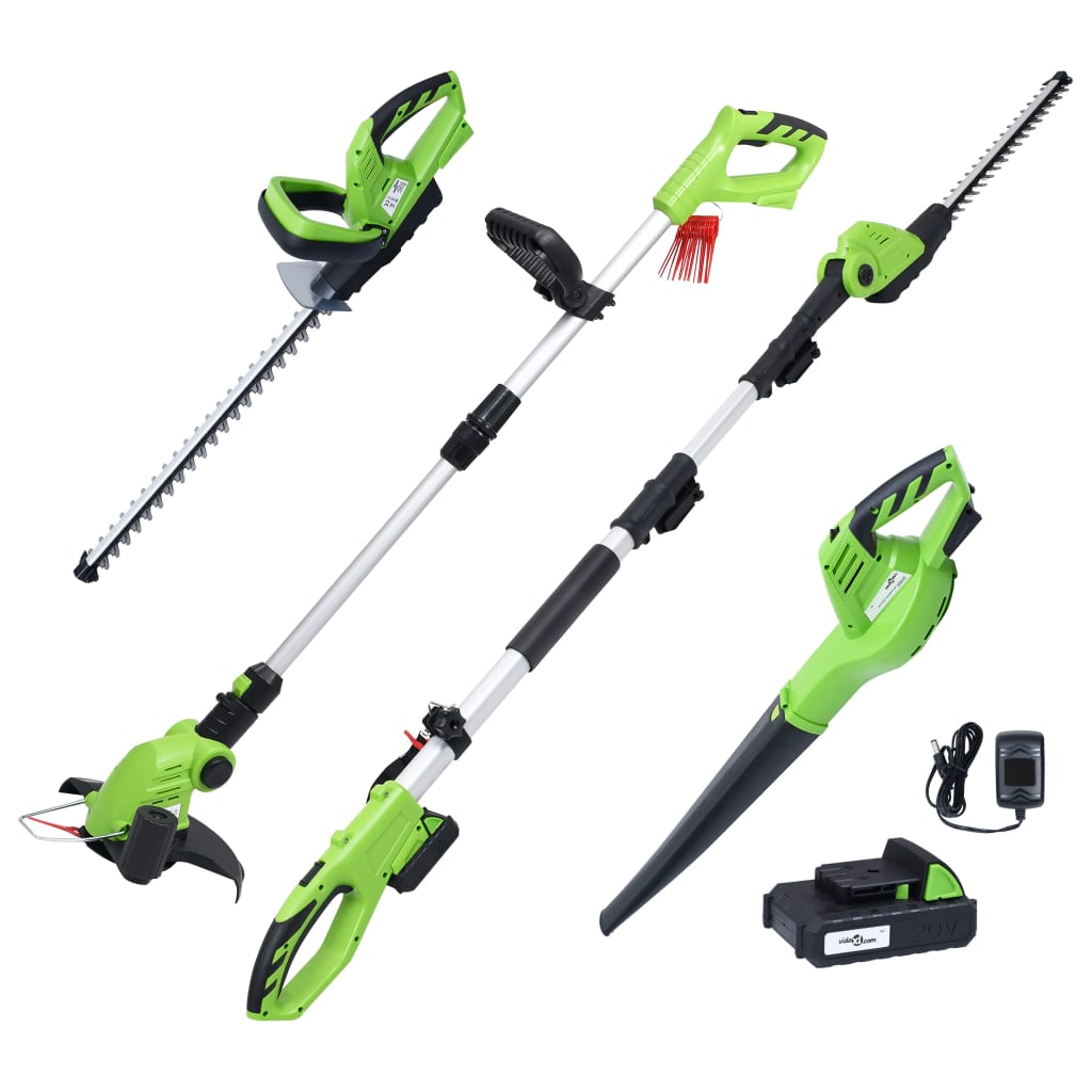 Berkfield 4 Piece Cordless Garden Power Tool Set with Charger&Battery