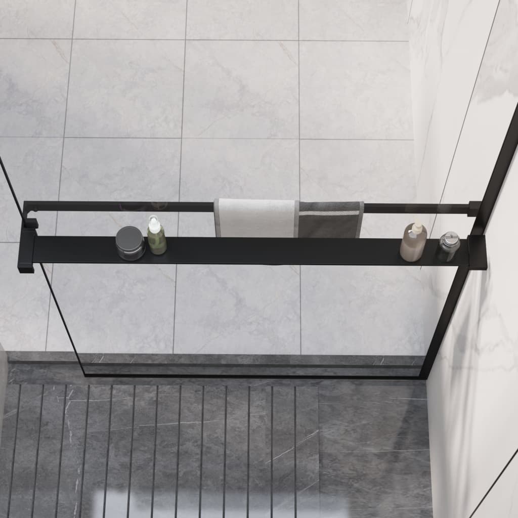 Berkfield Shower Shelf for Walk-in Shower Wall Black 90 cm Aluminium