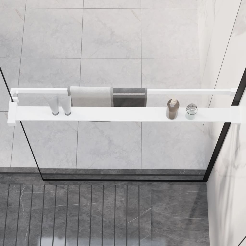 Berkfield Shower Shelf for Walk-in Shower Wall White 80 cm Aluminium