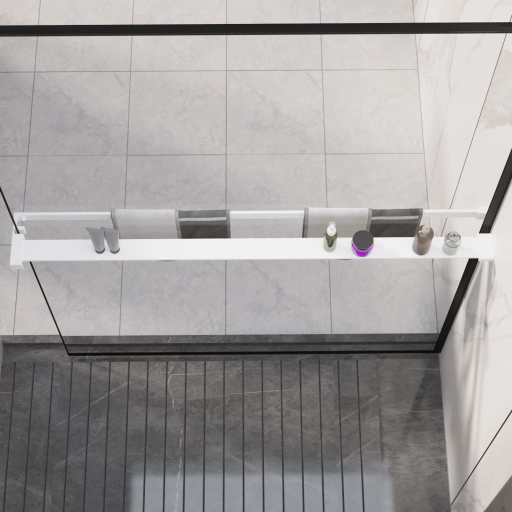 Berkfield Shower Shelf for Walk-in Shower Wall White 115 cm Aluminium