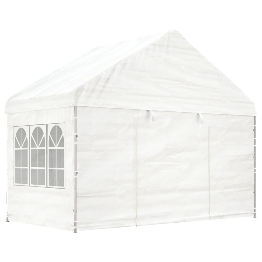 Berkfield Gazebo with Roof White 4.08x2.23x3.22 m Polyethylene