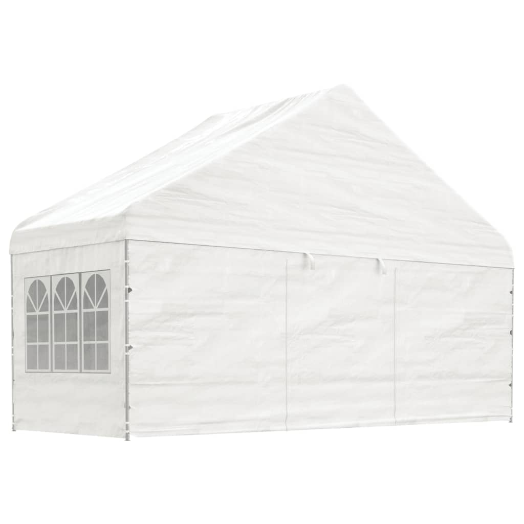 Berkfield Gazebo with Roof White 5.88x2.23x3.75 m Polyethylene