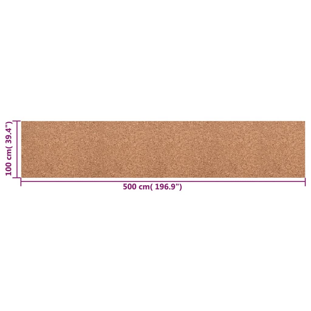 Berkfield Cork Roll 100x500 cm 2 mm