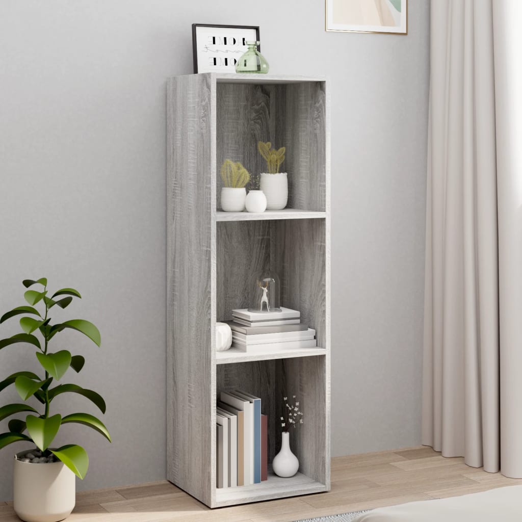 Berkfield Book Cabinet/TV Cabinet Grey Sonoma 36x30x114 cm Engineered Wood