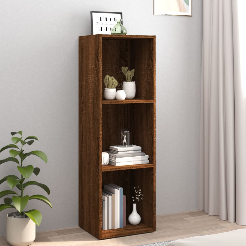 Berkfield Book Cabinet/TV Cabinet Brown Oak 36x30x114 cm Engineered Wood