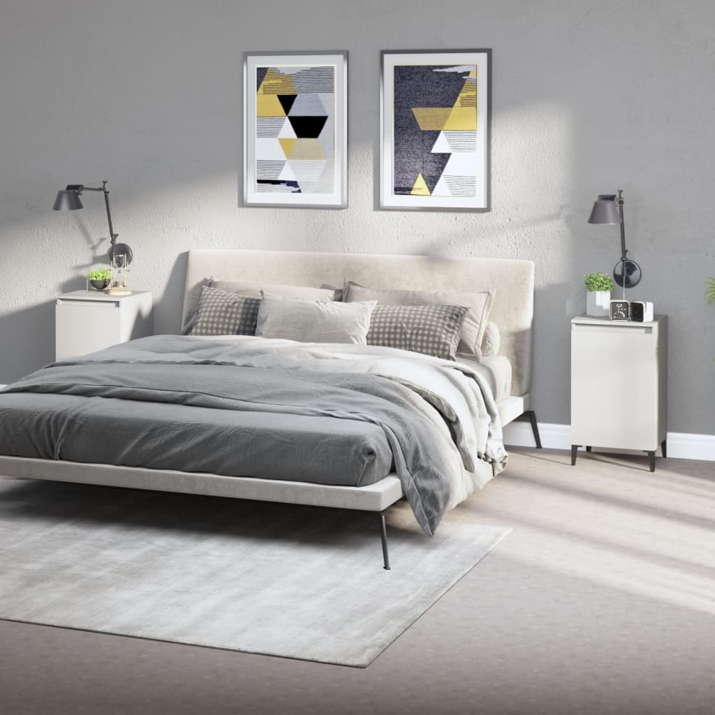 Berkfield Bedside Cabinets 2 pcs White 40x35x70 cm Engineered Wood