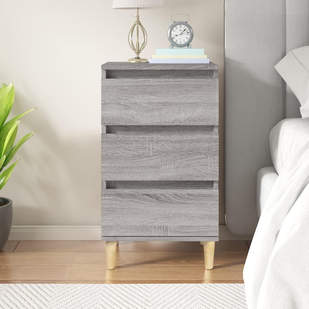 Berkfield Bedside Cabinet Grey Sonoma 40x35x70 cm Engineered Wood