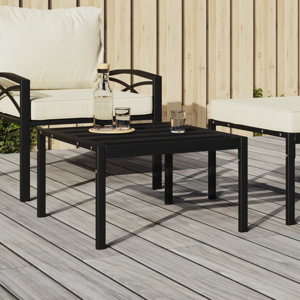 Berkfield Garden Coffee Table Black 60x60x35 cm Steel