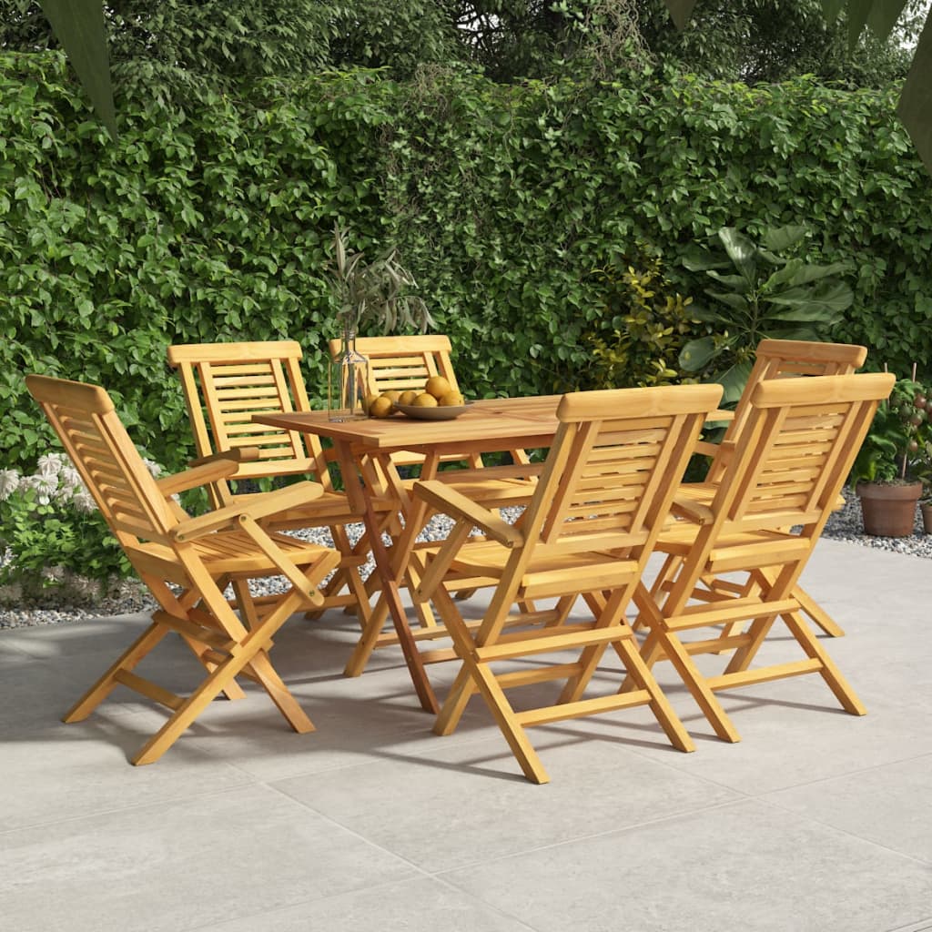Berkfield Folding Garden Chairs 6 pcs 56x63x90 cm Solid Wood Teak