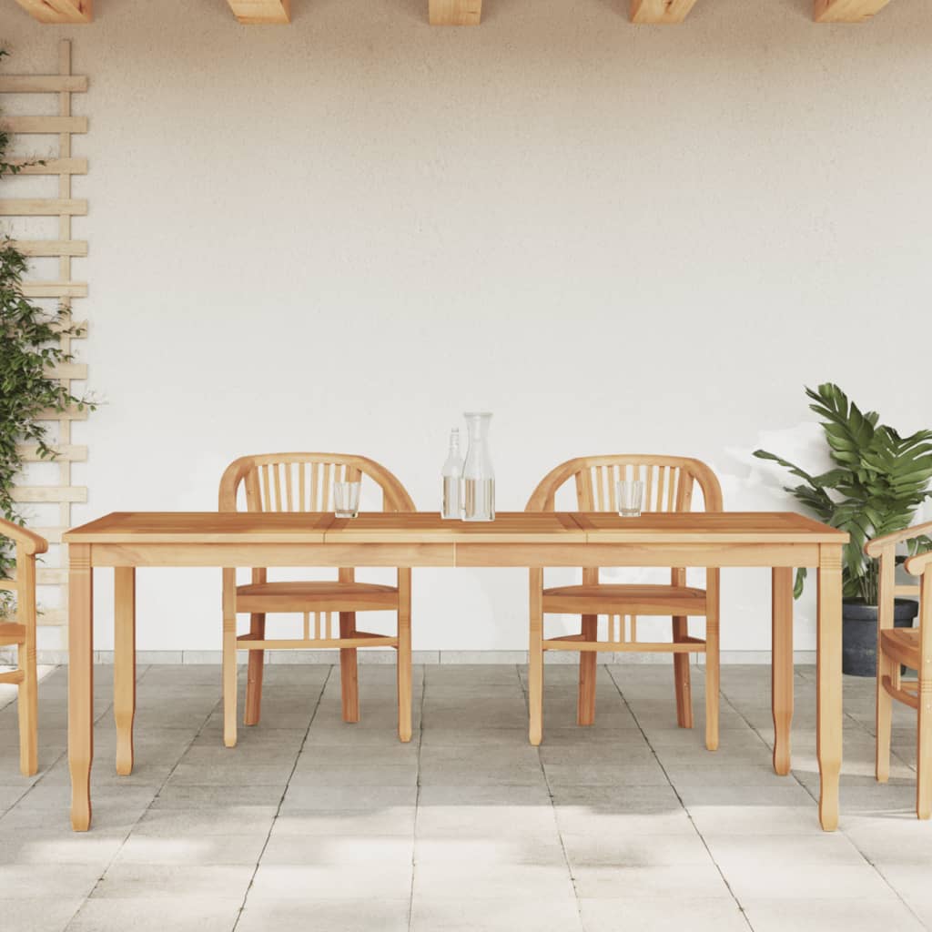 Berkfield Garden Dining Table 200x90x75 cm Solid Wood Teak
