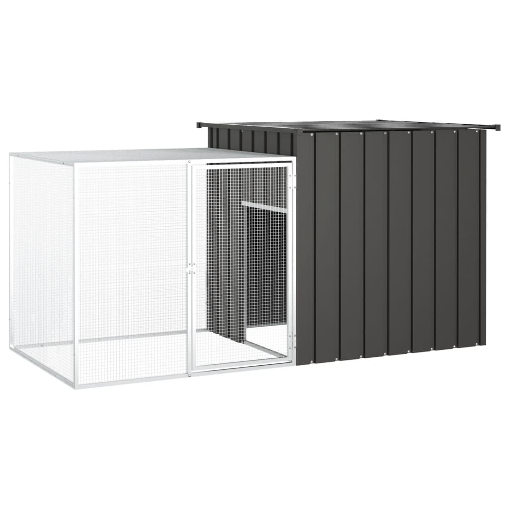 Berkfield Rabbit Cage Anthracite 200x91x100 cm Galvanised Steel