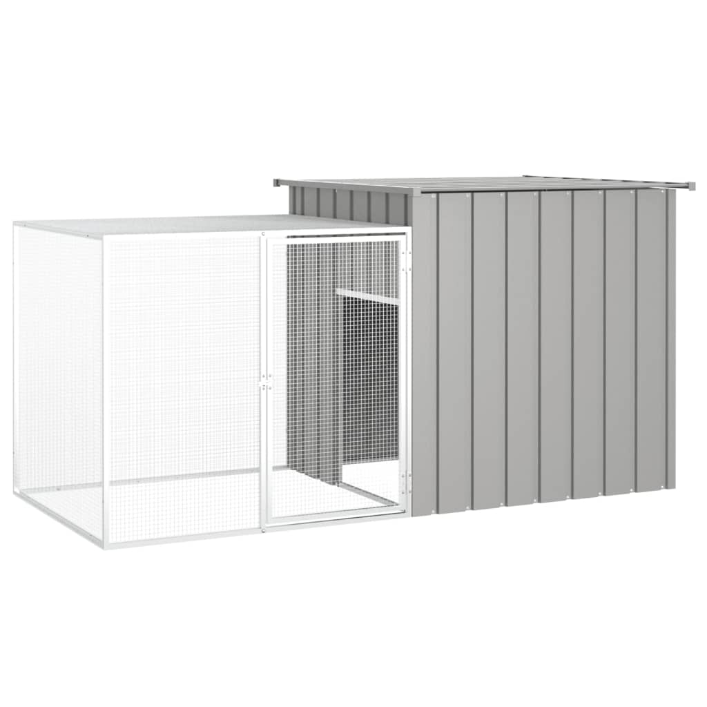 Berkfield Rabbit Cage Grey 200x91x100 cm Galvanised Steel