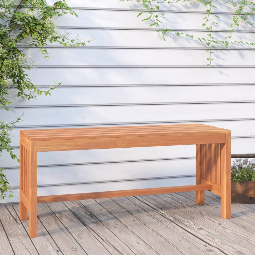 Berkfield Garden Bench 110 cm Solid Wood Eucalyptus