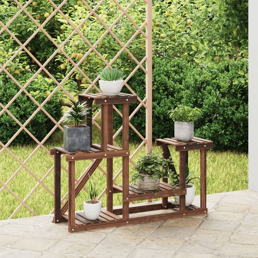 Berkfield Flower Stand 90x25x73.5 cm Solid Wood Fir