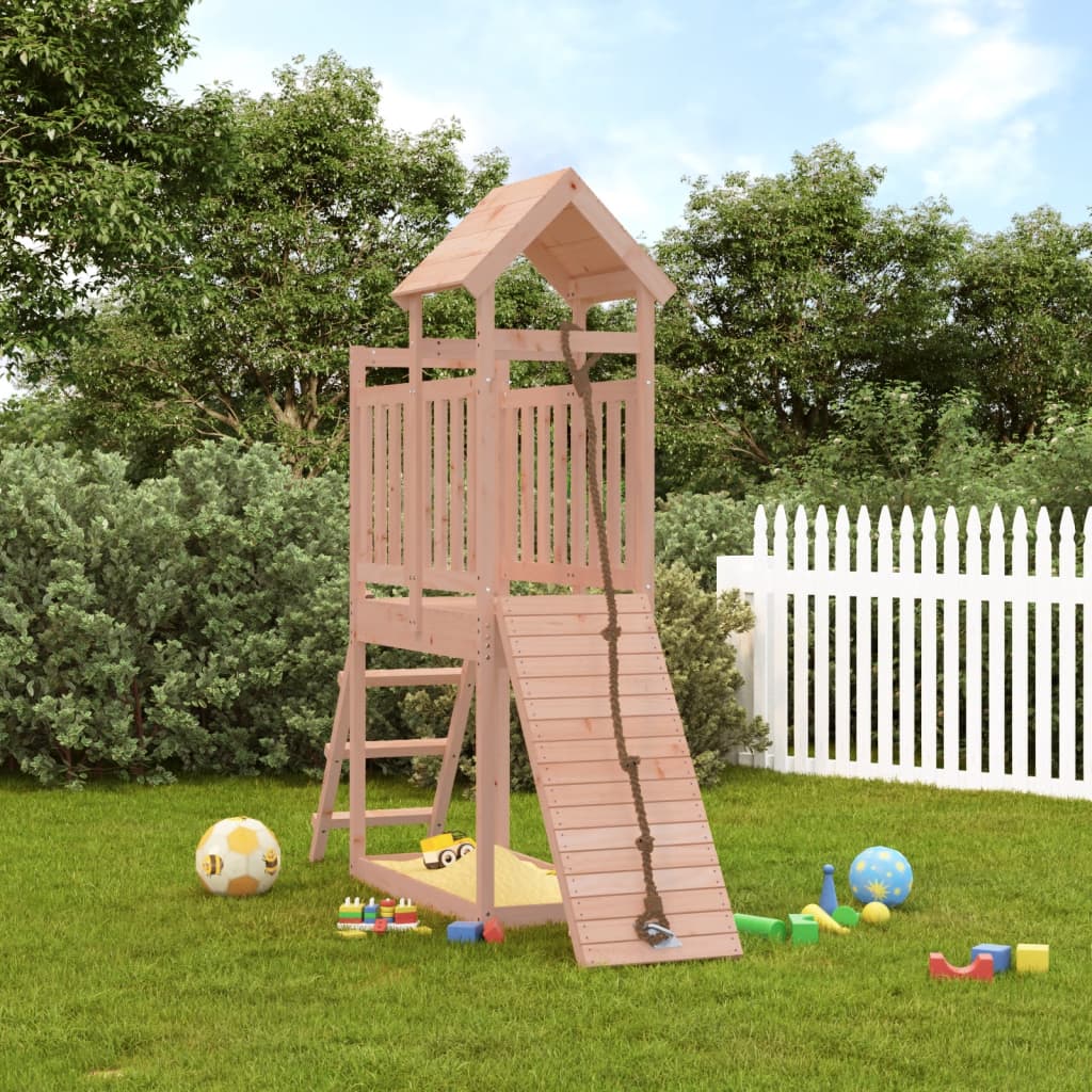 Berkfield Playhouse with Climbing Wall Solid Wood Douglas