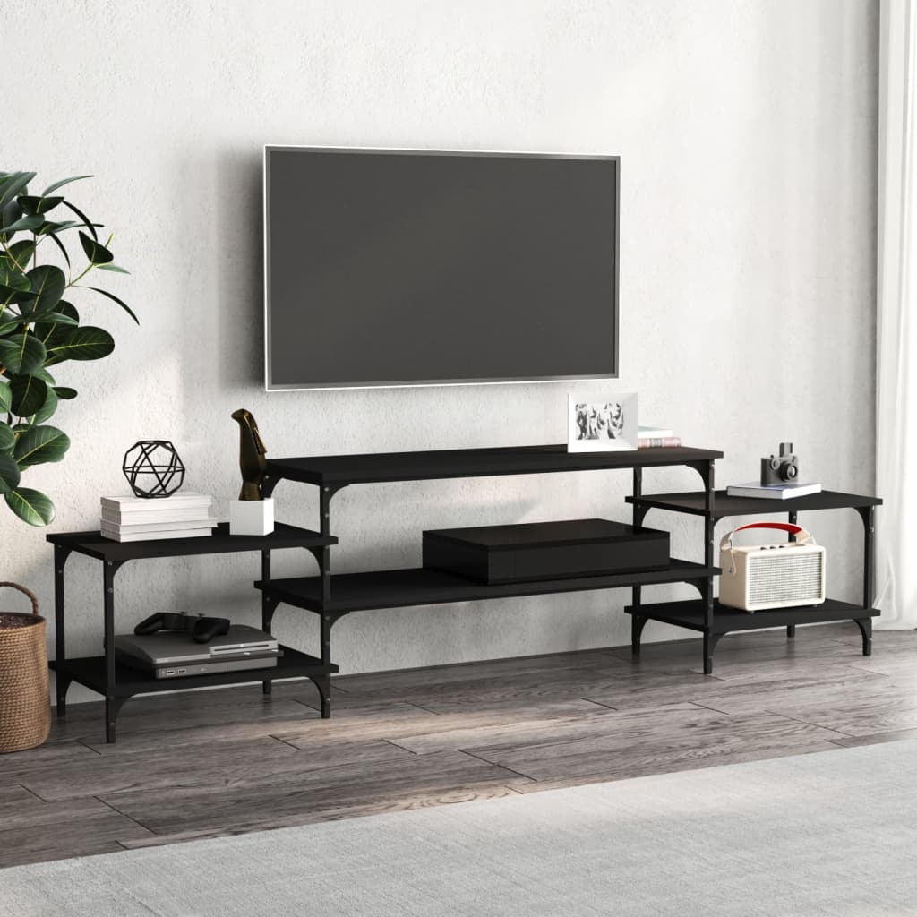 Berkfield TV Cabinet Black 197x35x52 cm Engineered Wood