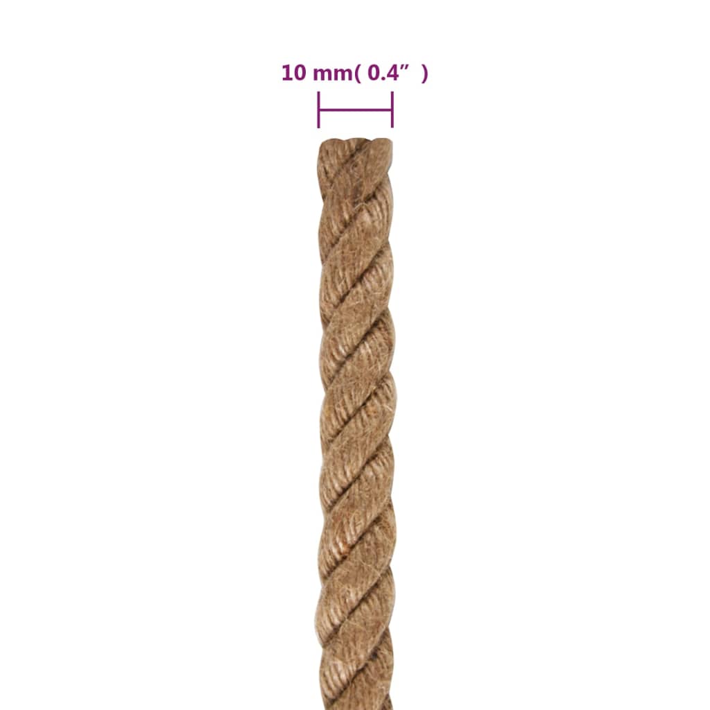 Berkfield Jute Rope 50 m Long 10 mm Thick