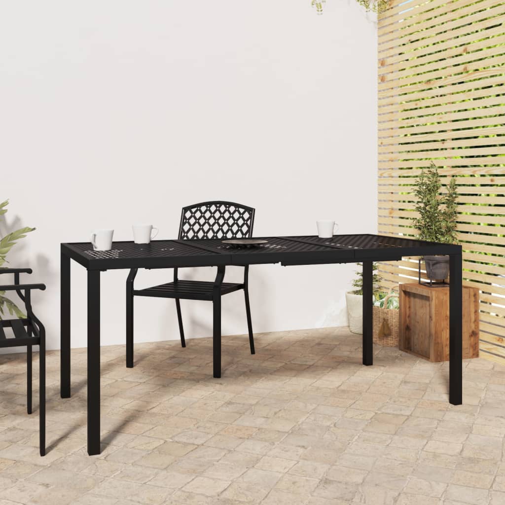 Berkfield Garden Table Anthracite 165x80x72 cm Steel