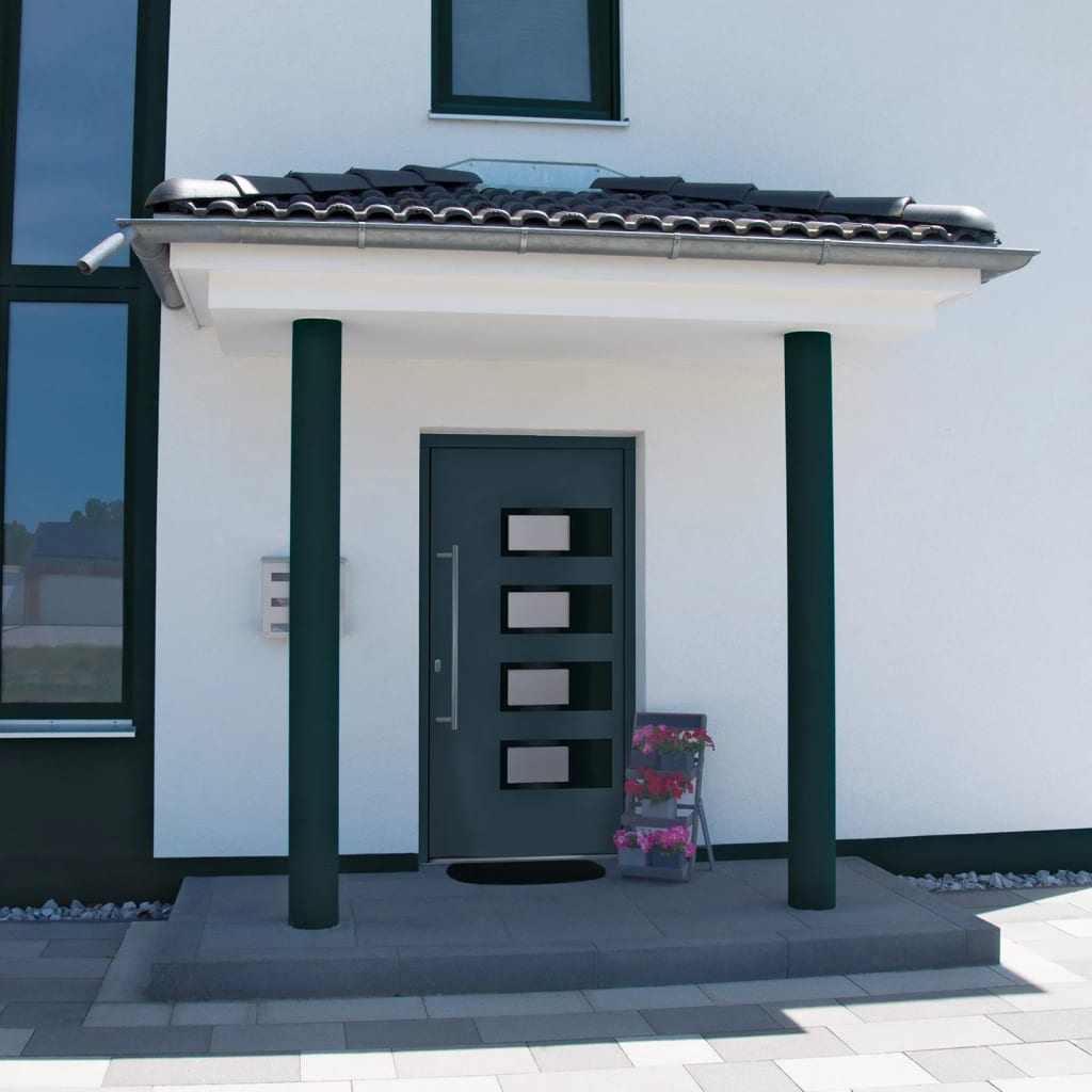 Berkfield Front Door Anthracite 100x210 cm Aluminium and PVC