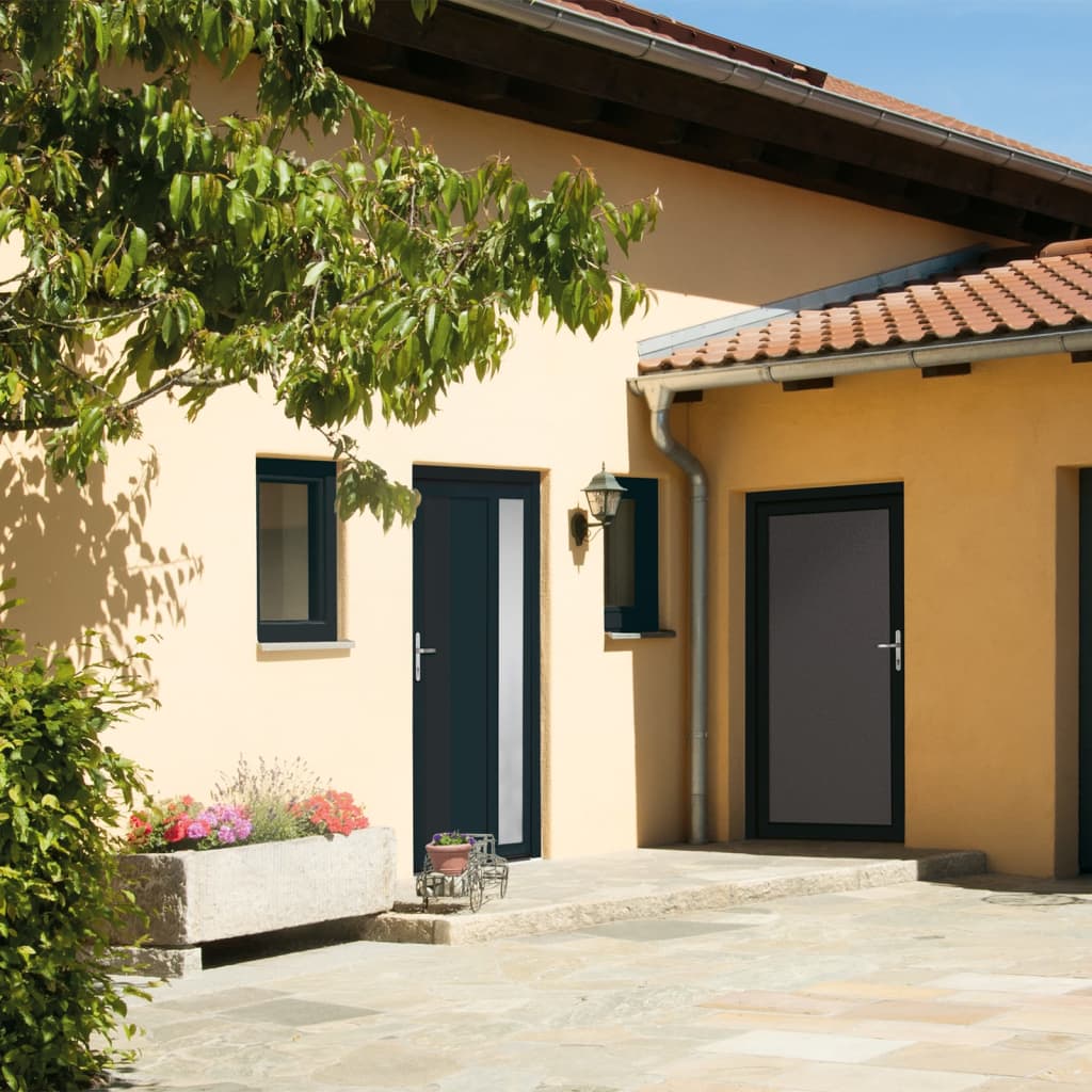 Berkfield Front Door Anthracite 98x200 cm PVC