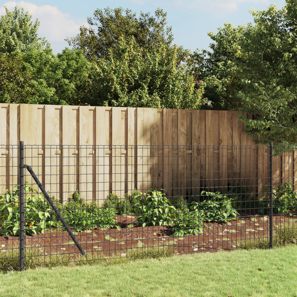 Berkfield Wire Mesh Fence Anthracite 1.1x25 m Galvanised Steel