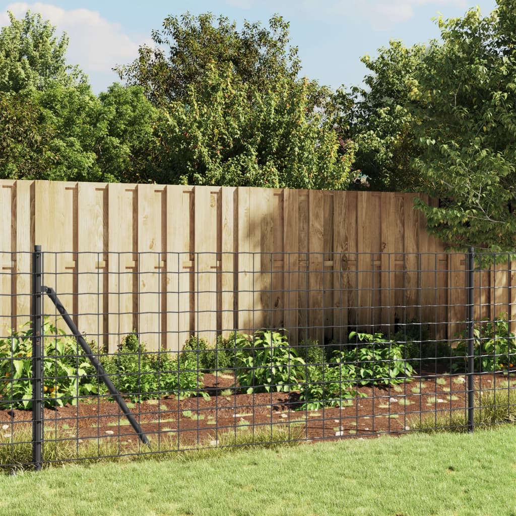 Berkfield Wire Mesh Fence with Flange Anthracite 0.8x25 m