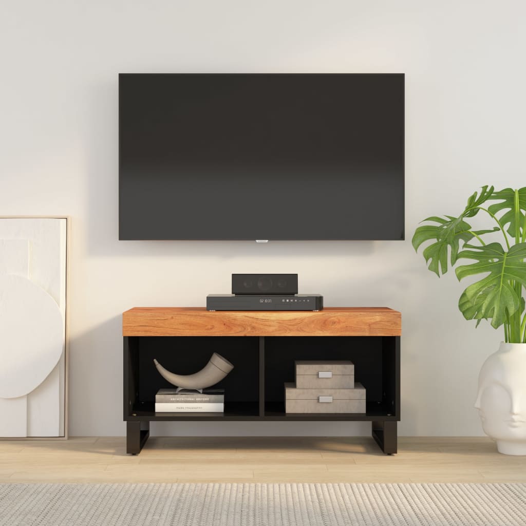 Berkfield TV Cabinet 85x33x43.5 cm Solid Wood Acacia