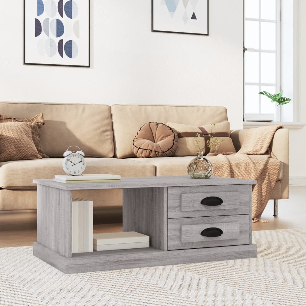 Berkfield Coffee Table Grey Sonoma 90x50x35 cm Engineered Wood