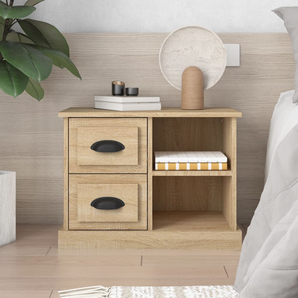 Berkfield Bedside Cabinet Sonoma Oak 60x35.5x45 cm