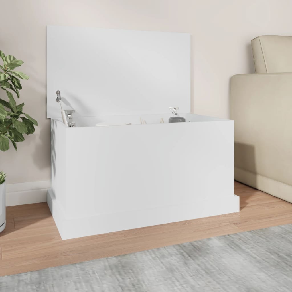 Berkfield Storage Box White 70x40x38 cm Engineered Wood