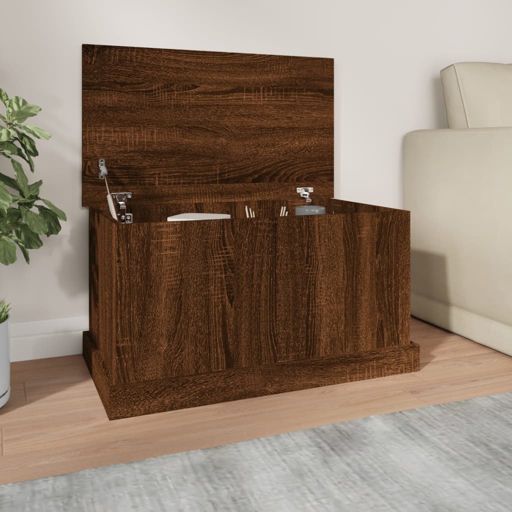 Berkfield Storage Box Brown Oak 70x40x38 cm Engineered Wood