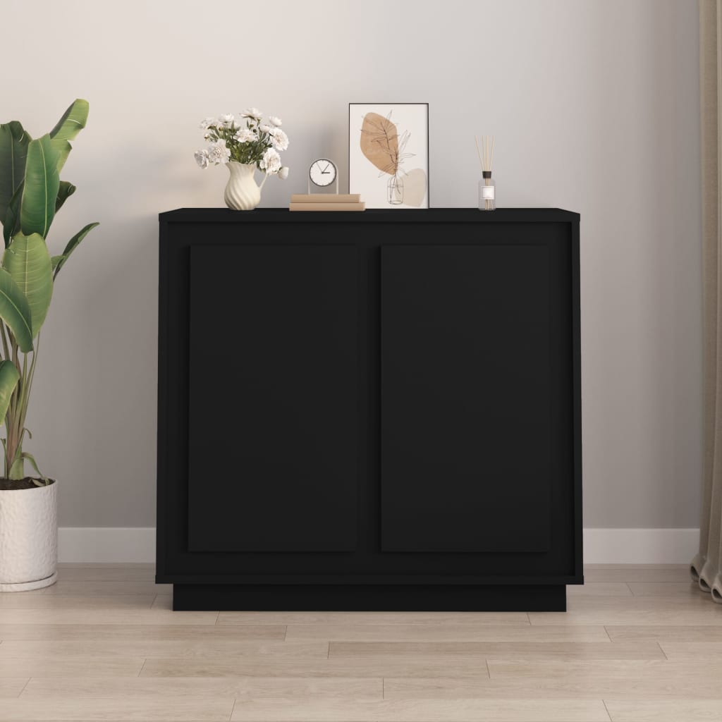 Berkfield Sideboard Black 80x34x75 cm Engineered Wood