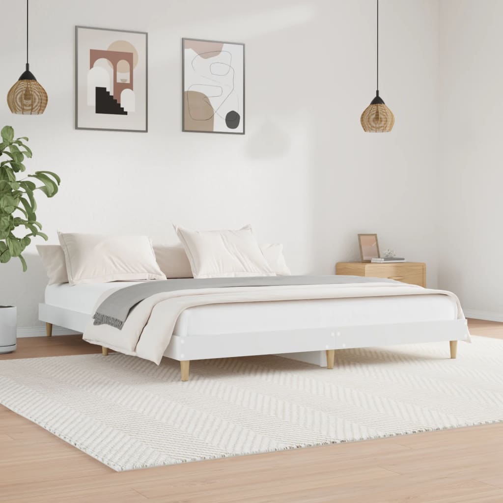 Berkfield Bed Frame White 120x200 cm Engineered Wood